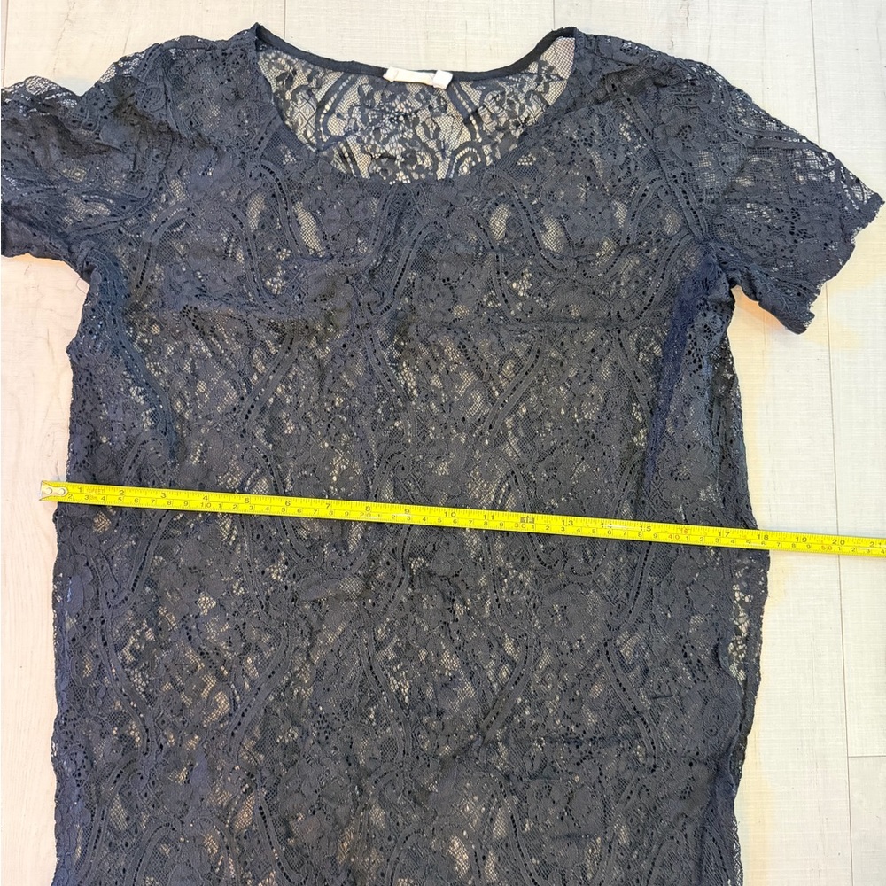 Lush Black Long Lace Maxi‎ Dress - Picture 6 of 11